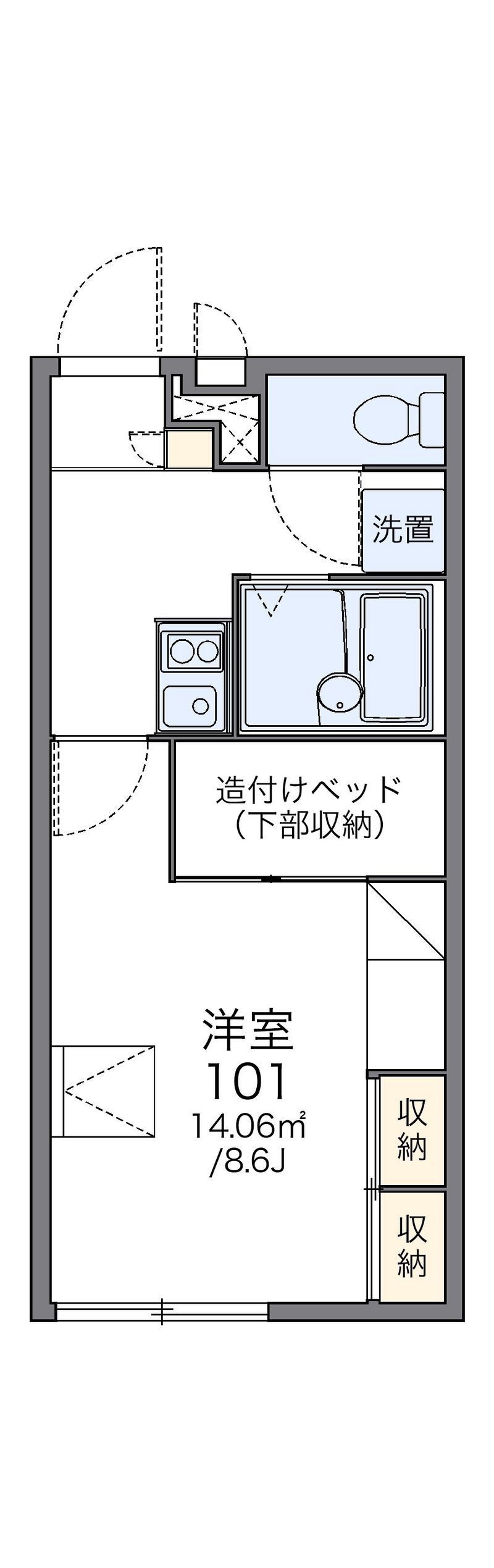 レオパレス塚原台 間取図