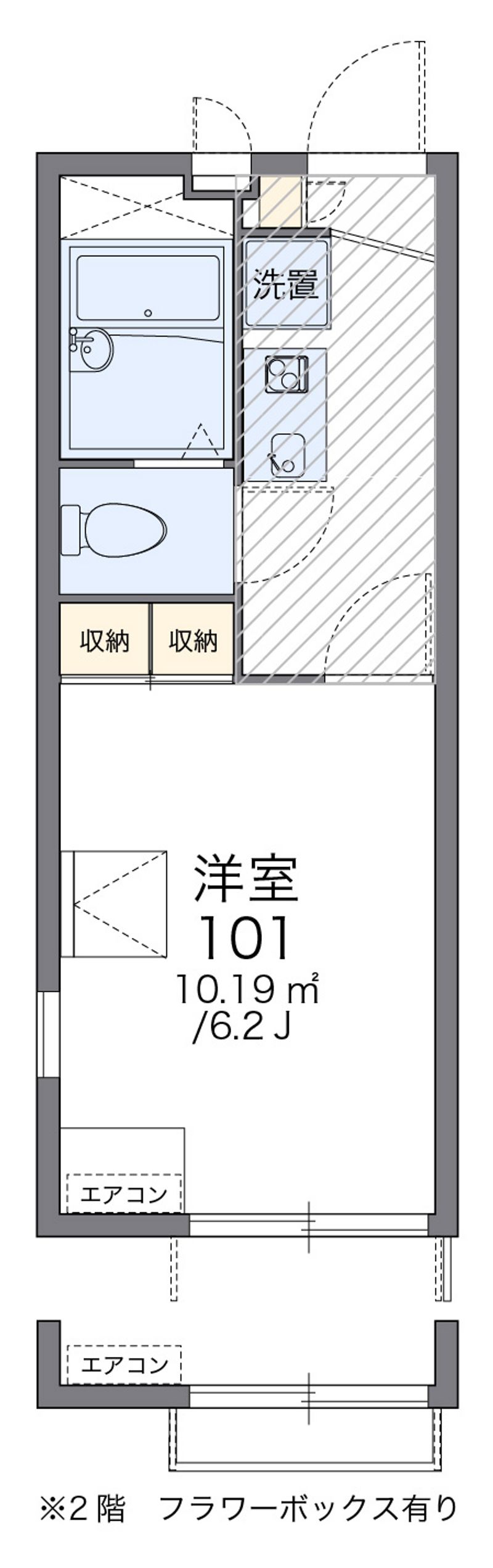 レオパレスゴールドアイ 間取図