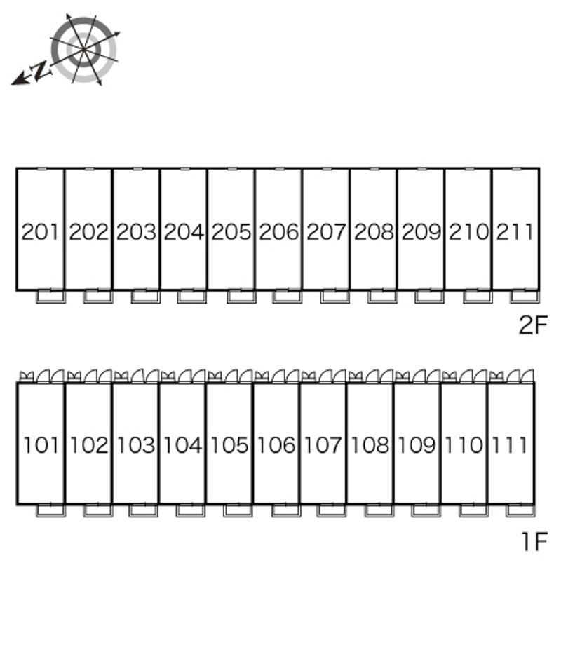 レオパレス新富 間取配置図