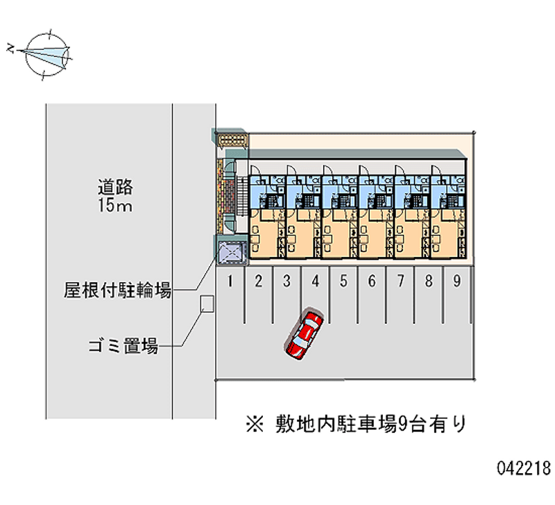 レオパレス西１７条 月極駐車場