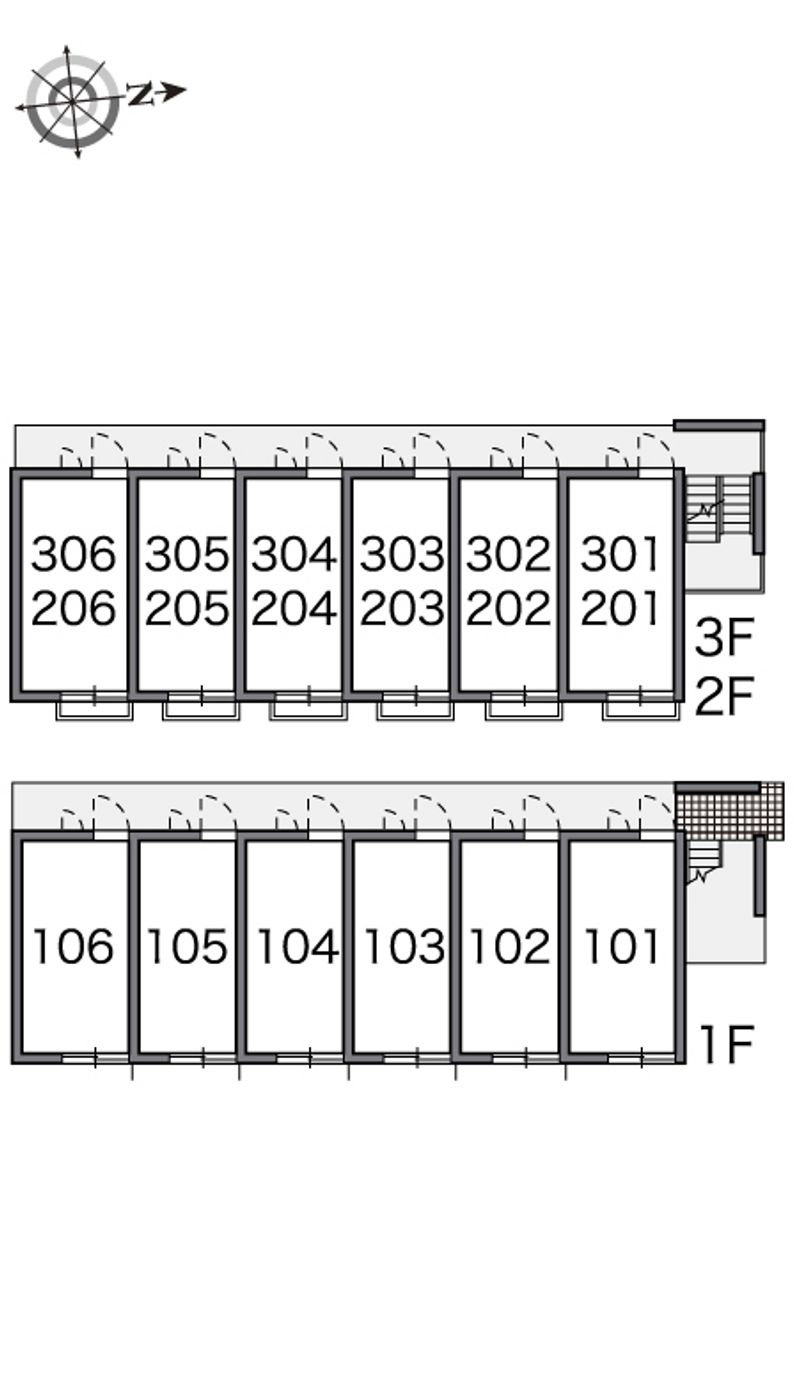 レオパレス新都心 間取り配置図