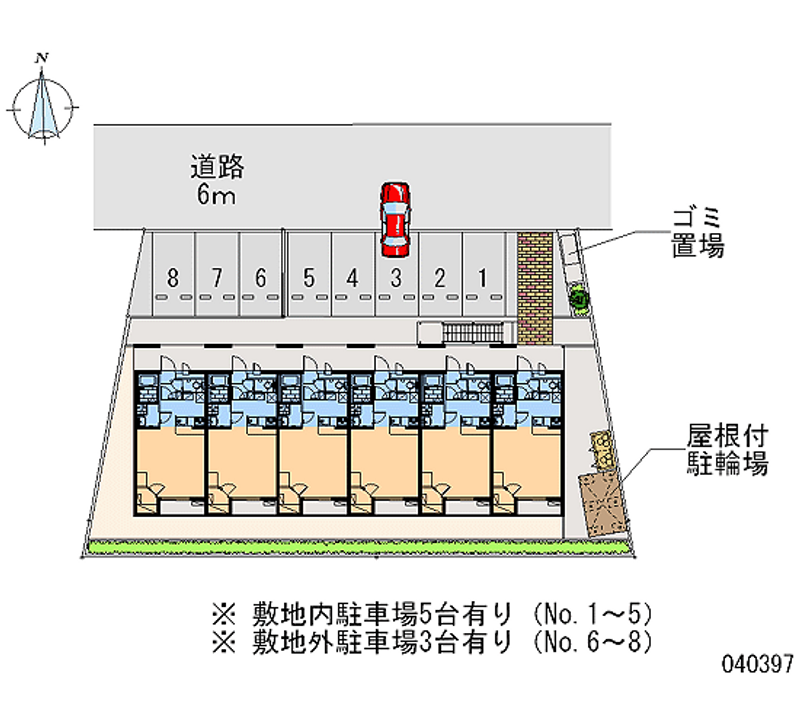 レオパレスブルームＹＫ 区画図