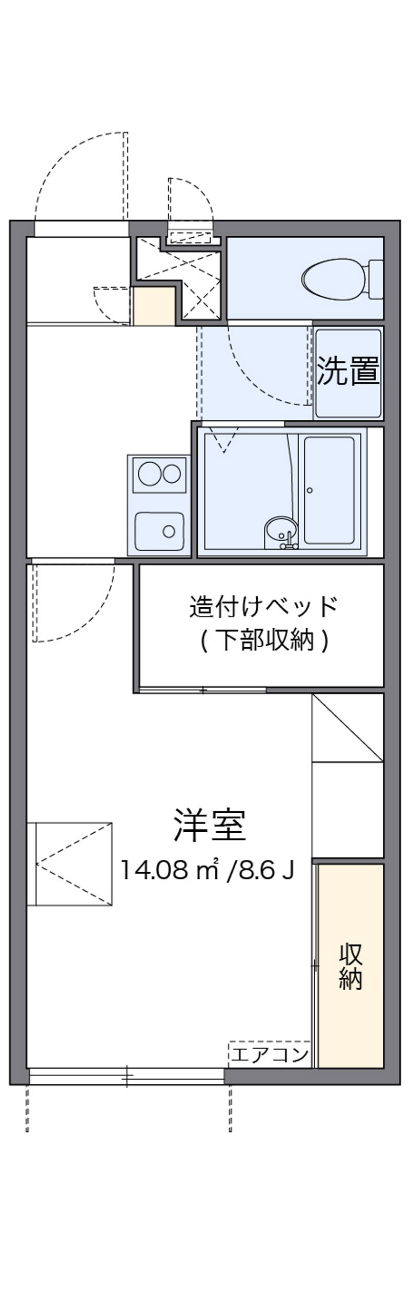 レオパレスポム 間取図