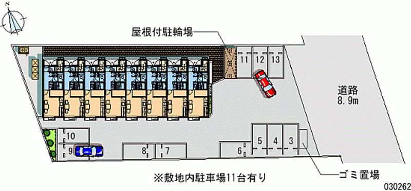 レオパレスフロラシオン 月極駐車場