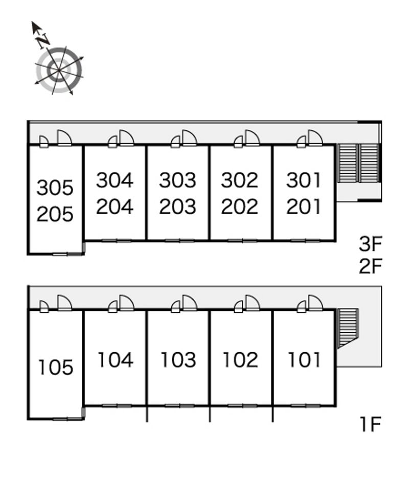 レオパレスＴｈｅ　Ｒｏｓｅｓ 間取配置図