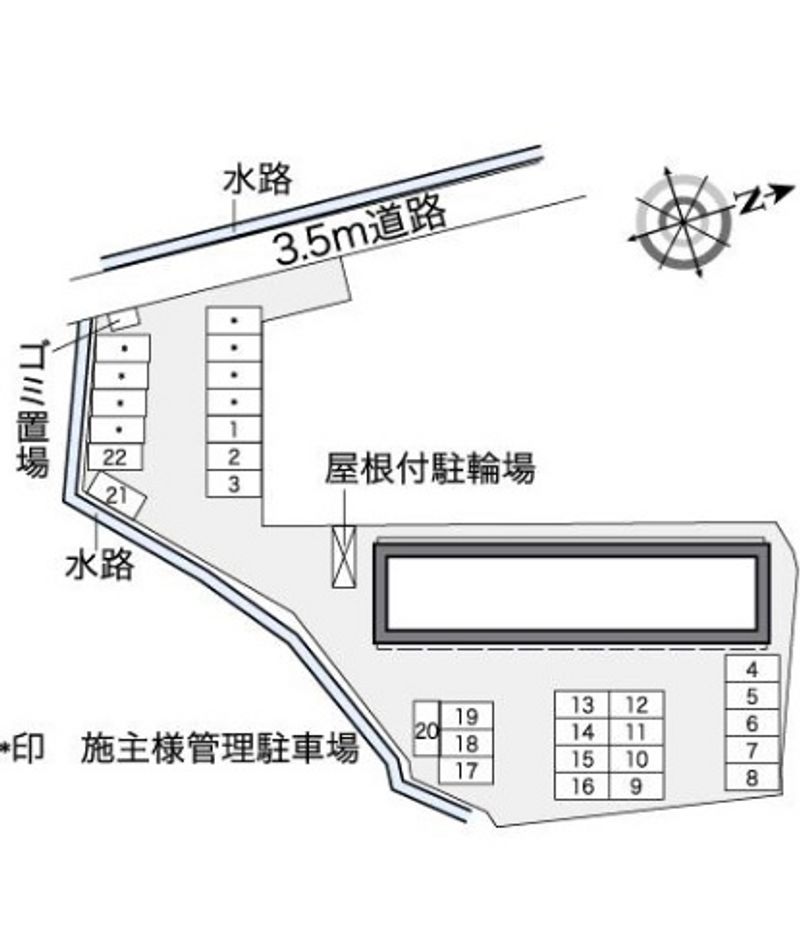 レオパレスＡＩＫＯ 駐車場