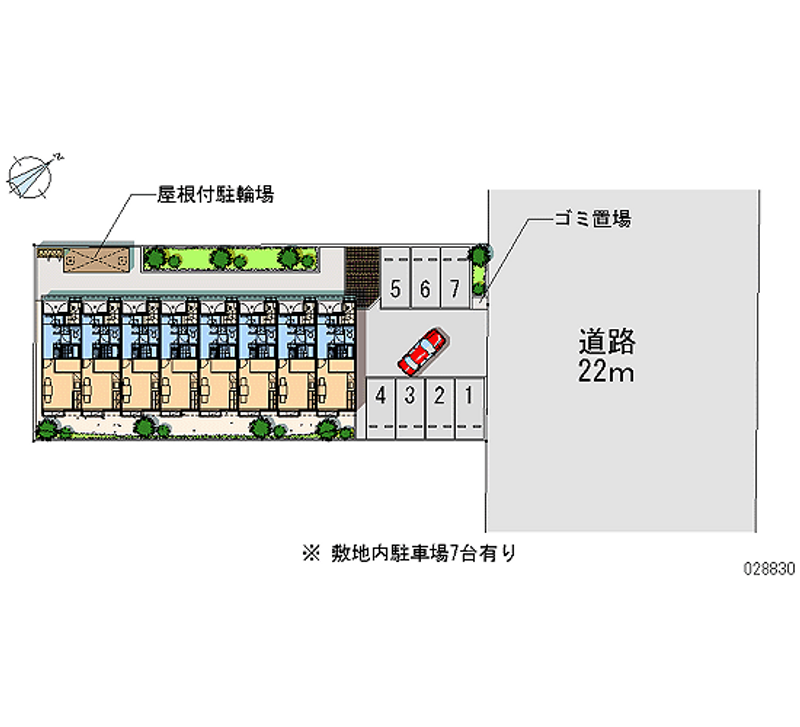 レオパレスＧｌａｎｚ本郷 月極駐車場