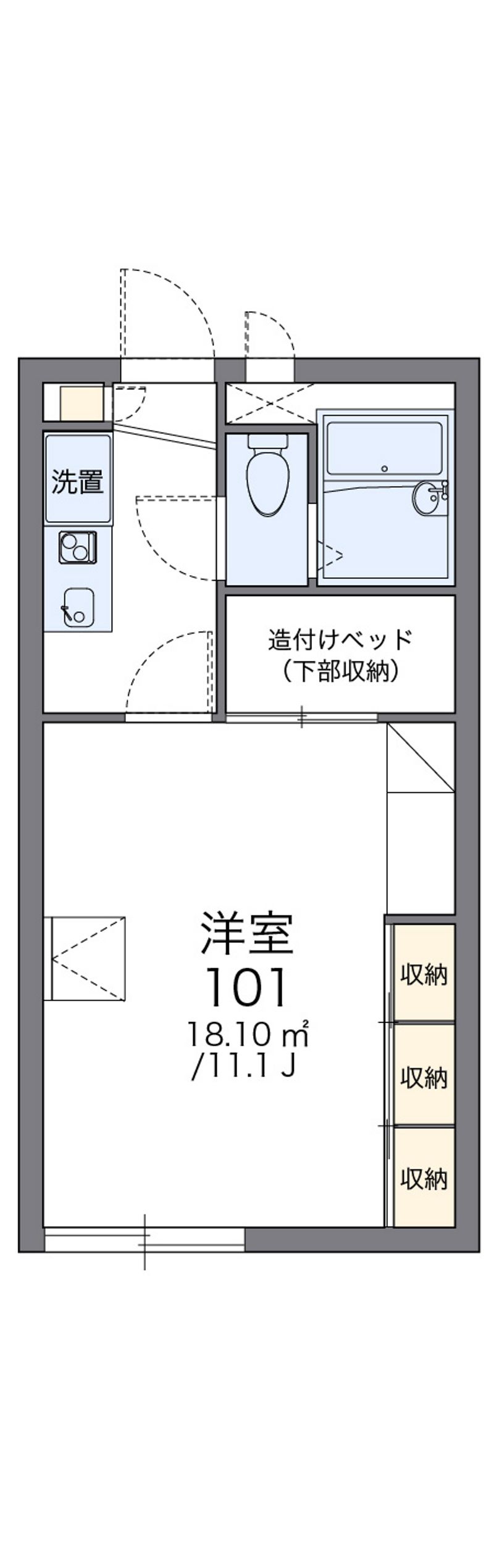 レオパレスひまわりＡ 間取図