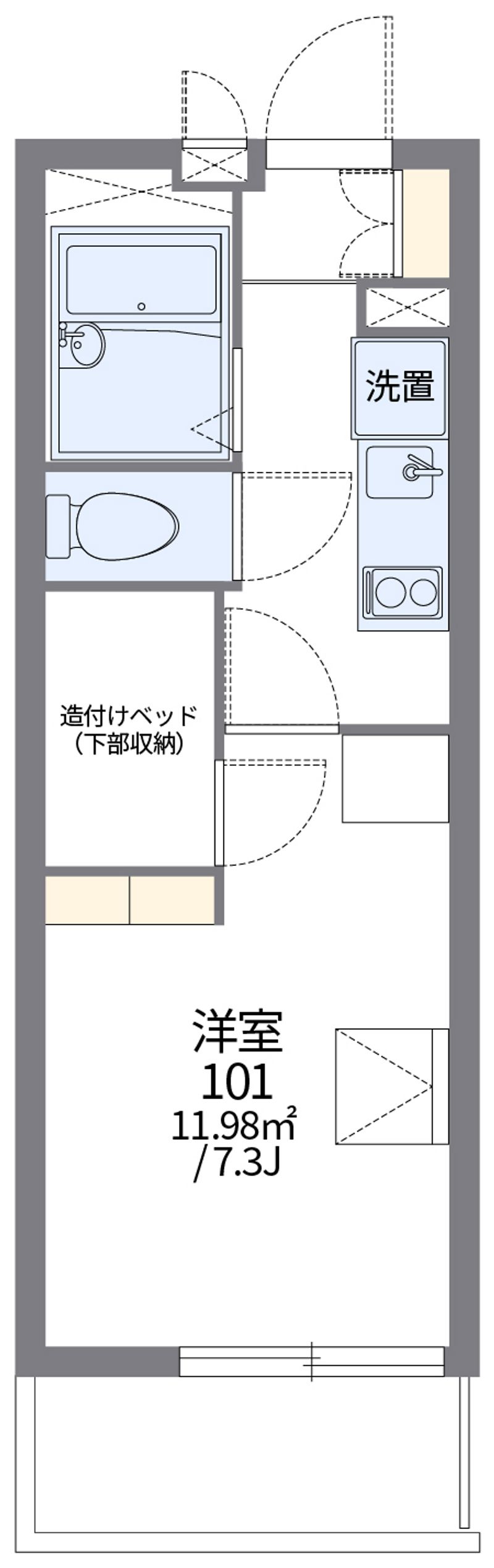 レオパレスヴィルヌーブ 間取図
