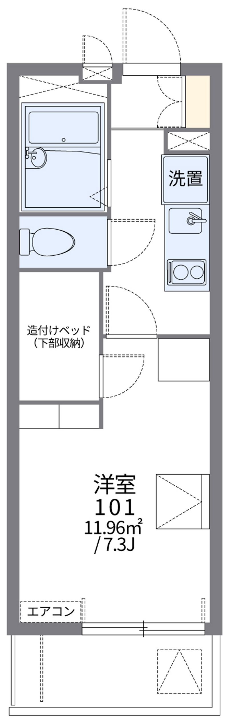 レオパレスヴェール　山口 間取図