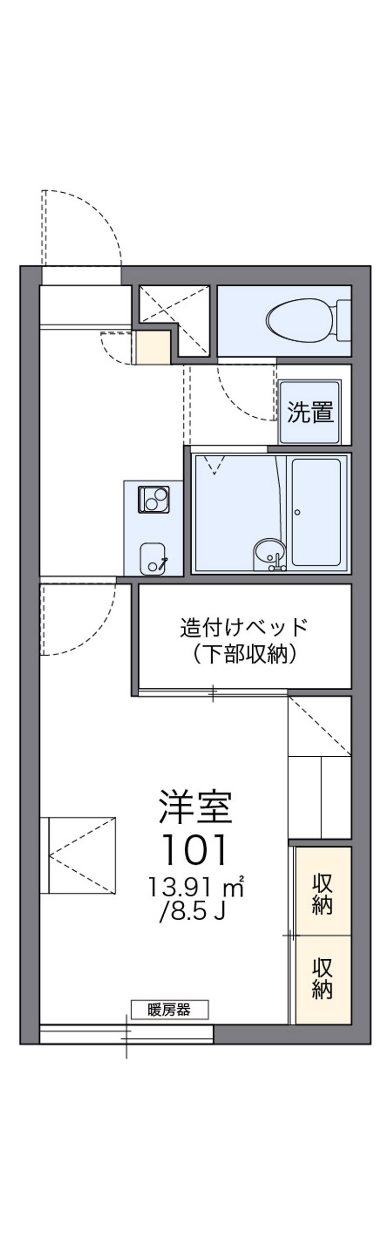 レオパレスシャルマン 間取図