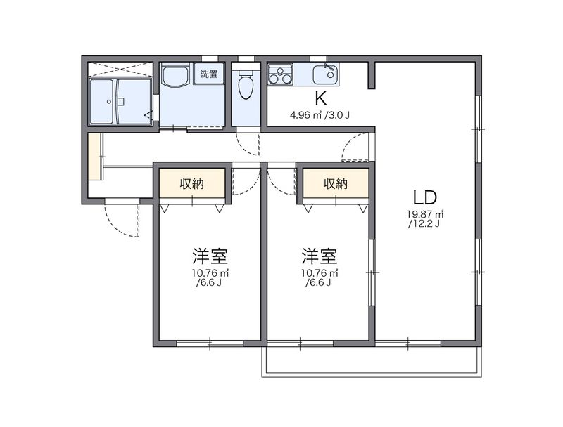 レオパレスイルリビエル 間取図