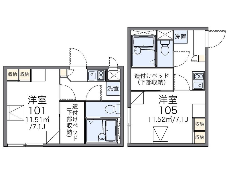 レオパレスＭＯＭＯＹＡＭＡ 間取図