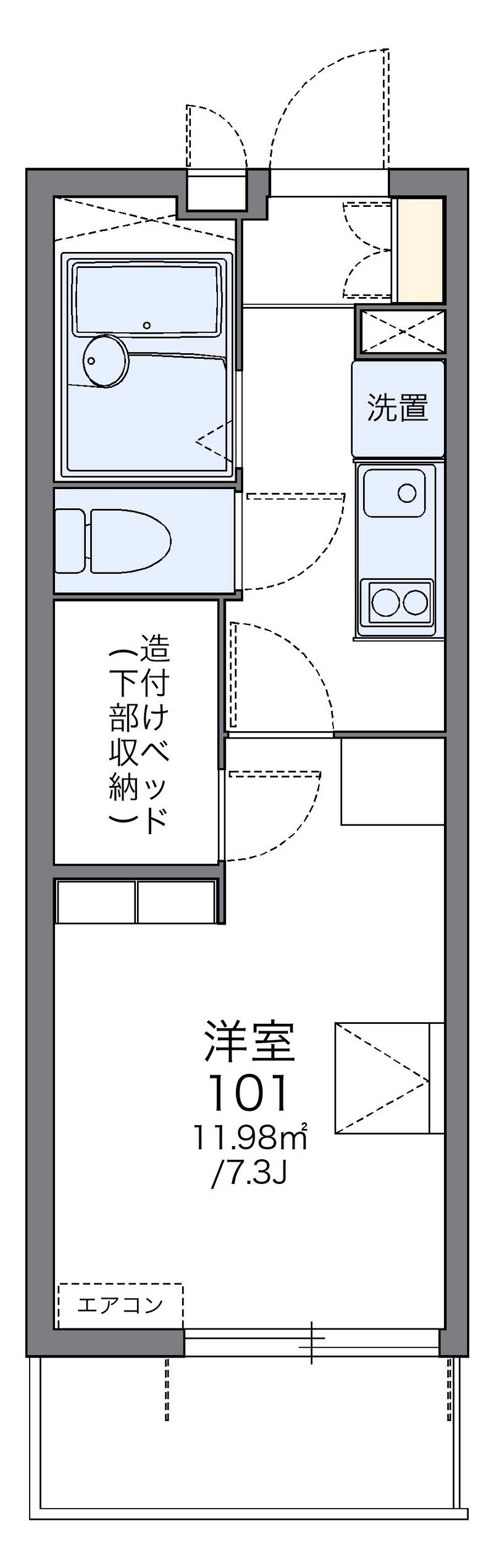 レオパレスシェルパ日進 間取図
