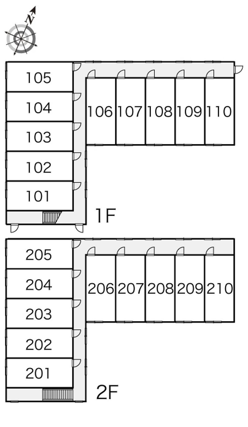 レオパレス北丘珠 間取配置図