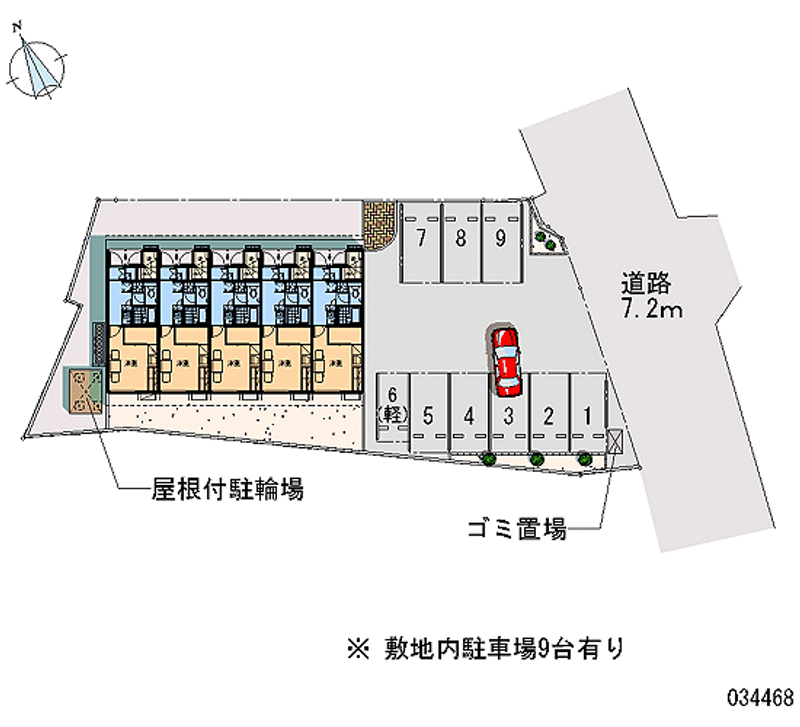 レオパレスサンブロス 月極駐車場