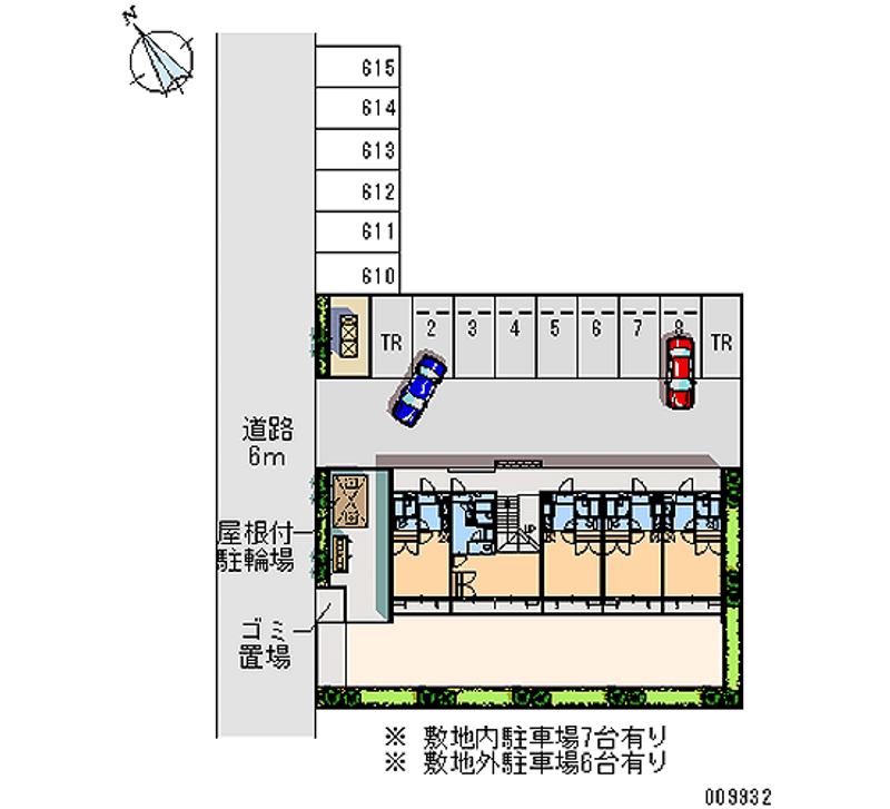 レオパレスエクレール 月極駐車場