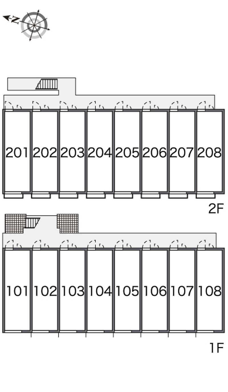 レオパレスラ　フロル日明 間取配置図