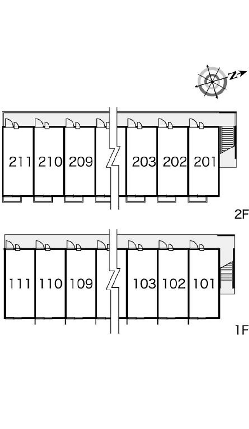 レオパレススリーアーチⅡ 間取配置図
