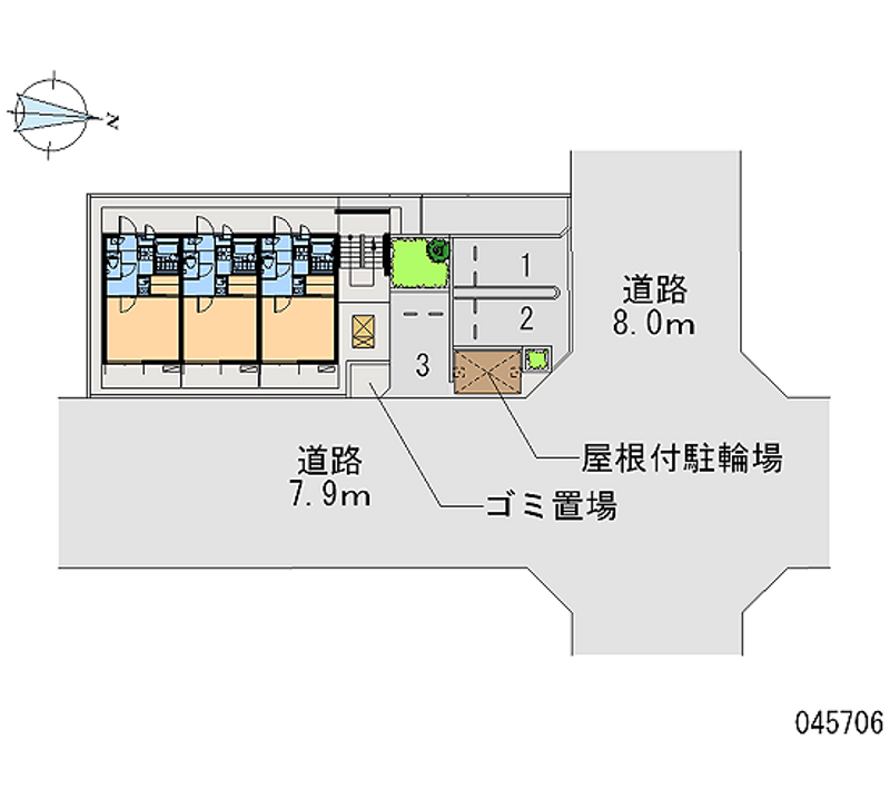 レオパレス高畑東 区画図