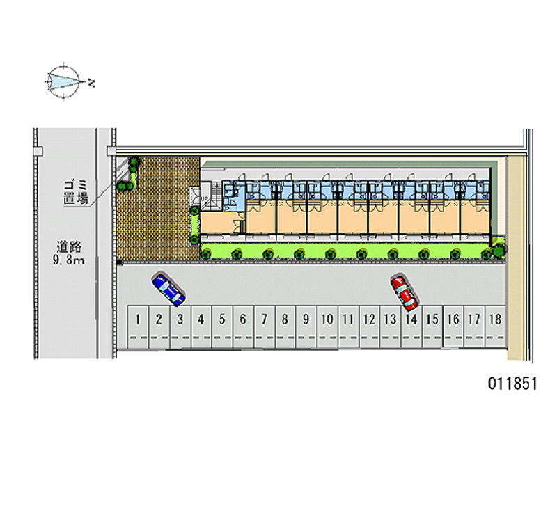 11851 Monthly parking lot