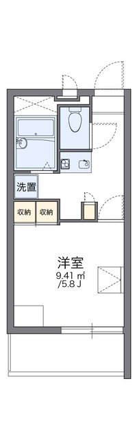 レオパレスジュネス　Ｍ　Ｋ 間取り図