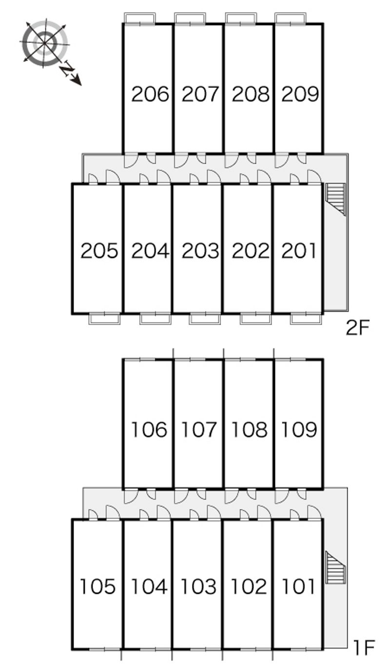 レオパレスシェル青葉 間取配置図