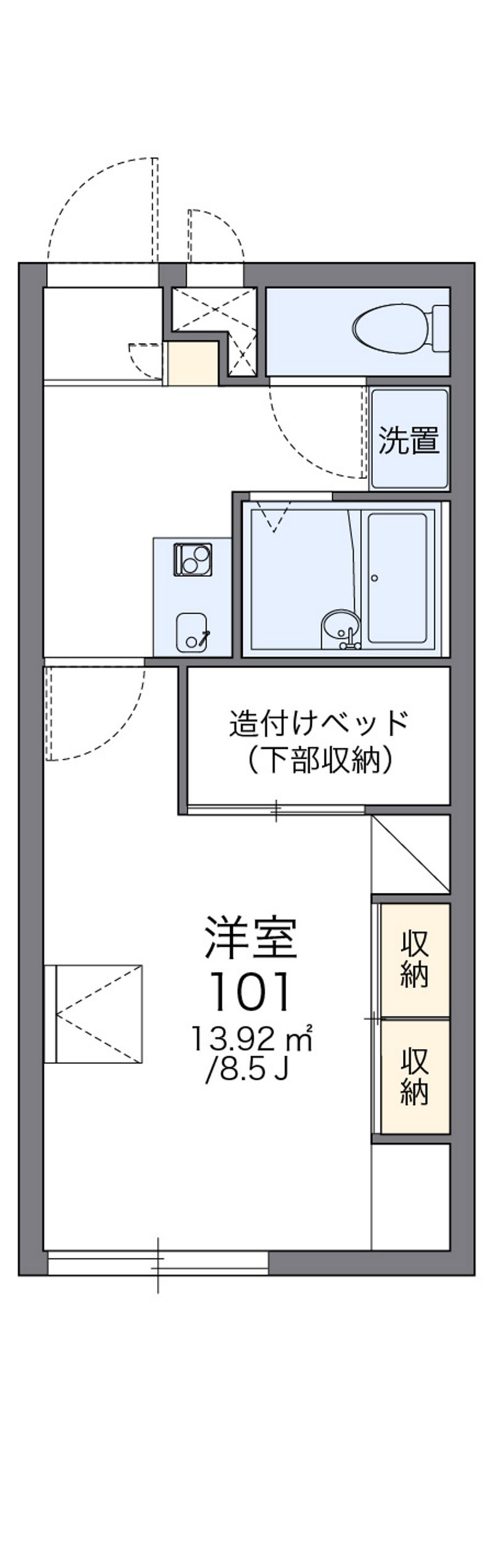 レオパレス忠雅Ⅲ 間取図
