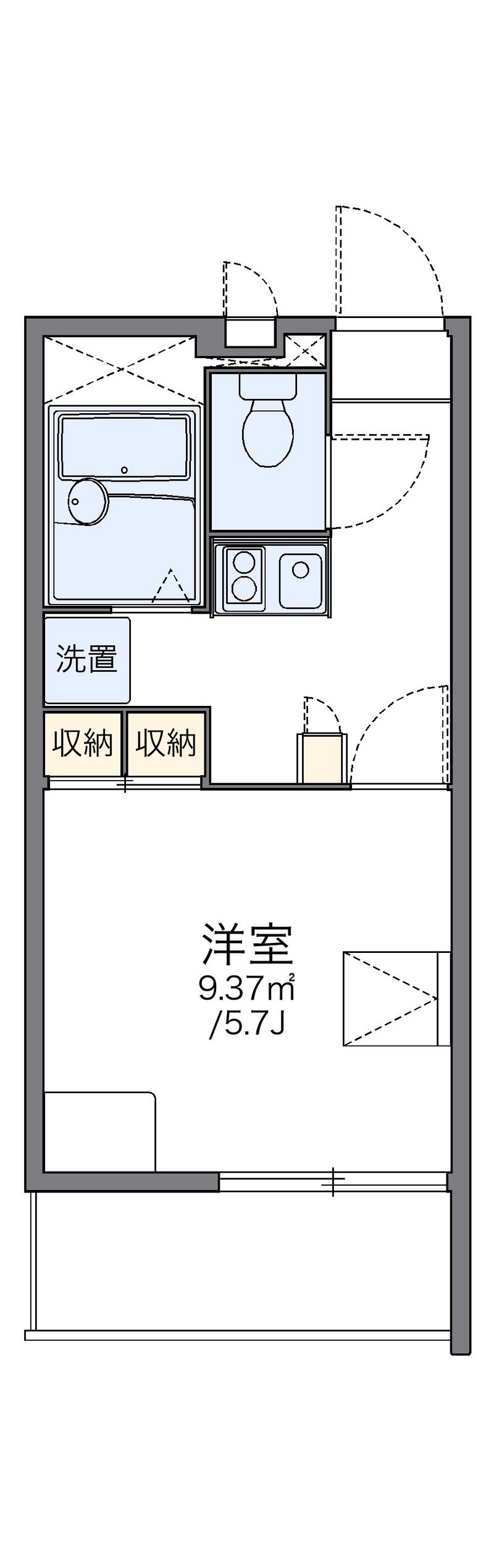 レオパレス月隈南 間取図