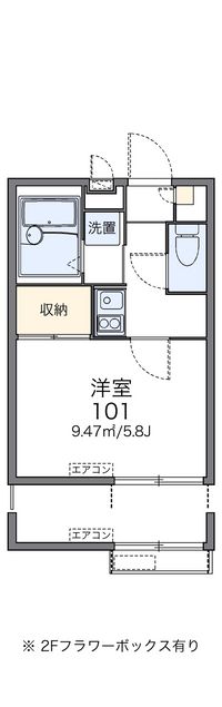 レオパレスサンヒルズ鎌谷町 間取図