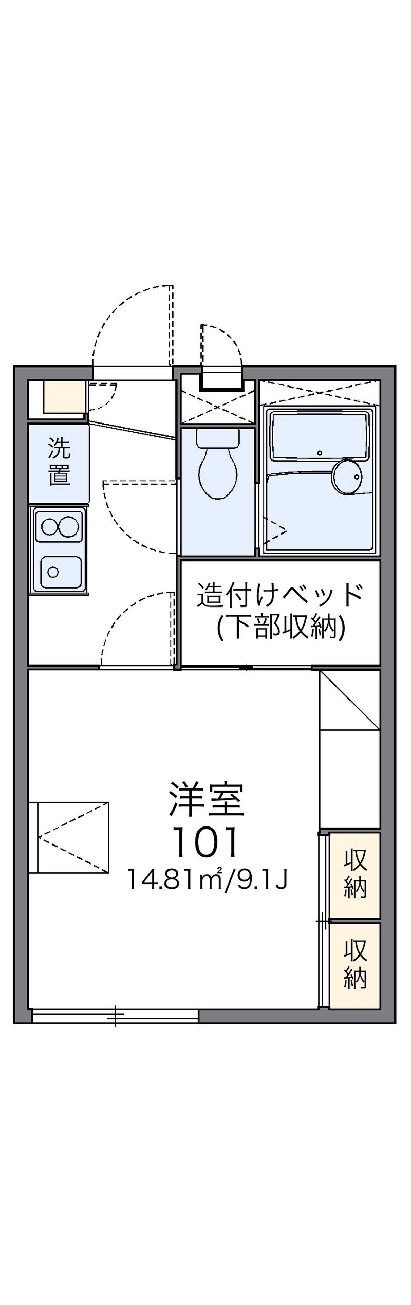 レオパレスレミュール二番館 間取図