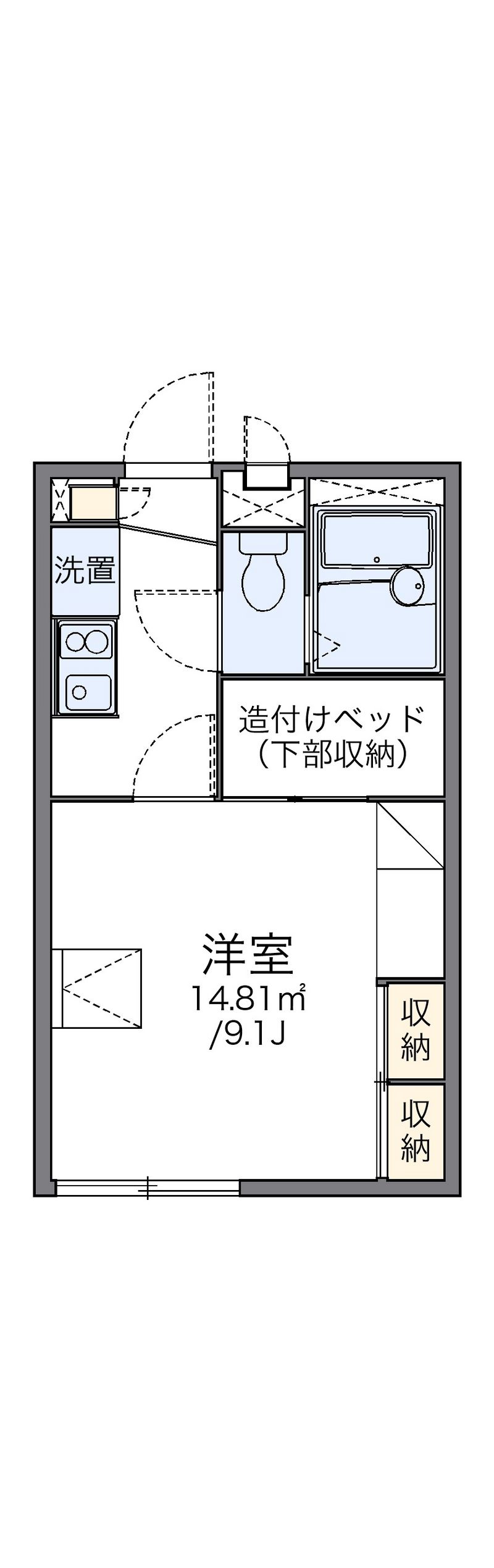 レオパレス京浜建物水橋ハイムＢ 間取図