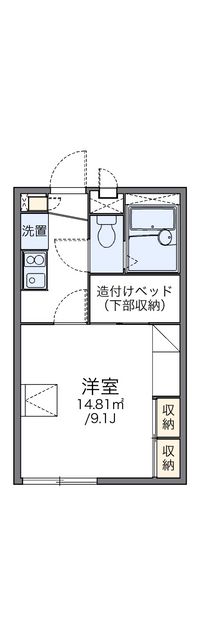 レオパレス京浜建物水橋ハイムＢ 間取り図