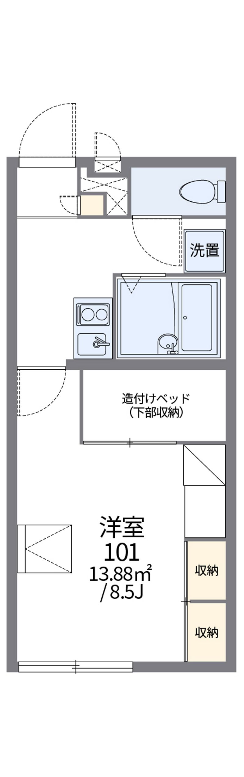 レオパレスシバグロ 間取図