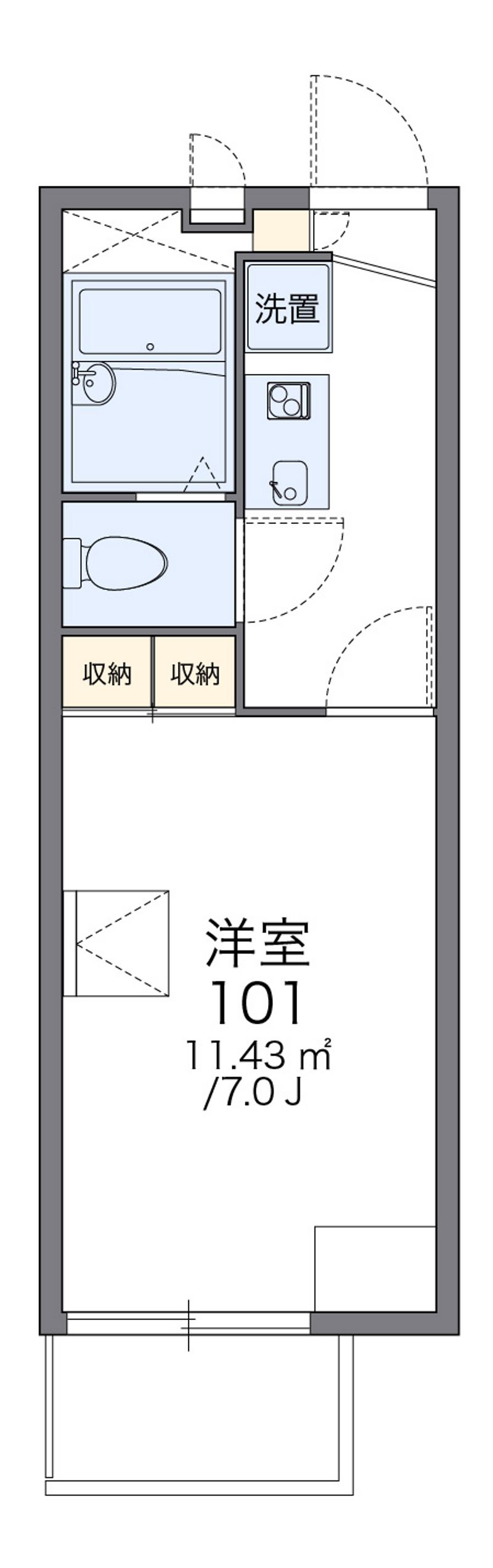 レオパレスエスト久が原 間取図