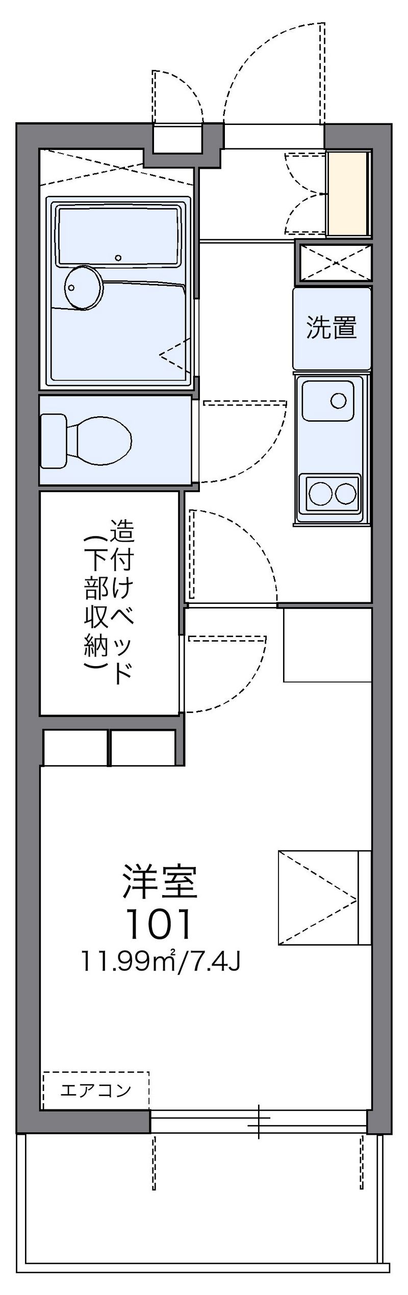 レオパレスレジェンドプーマ 間取図