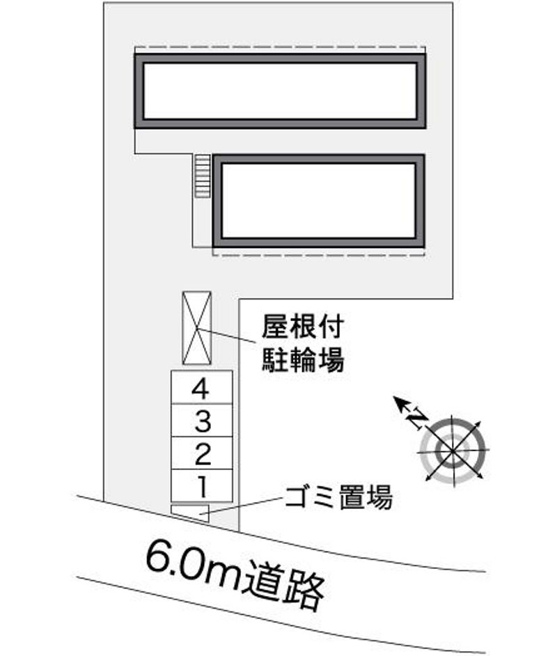 レオパレスリバーサイド　コート 配置図