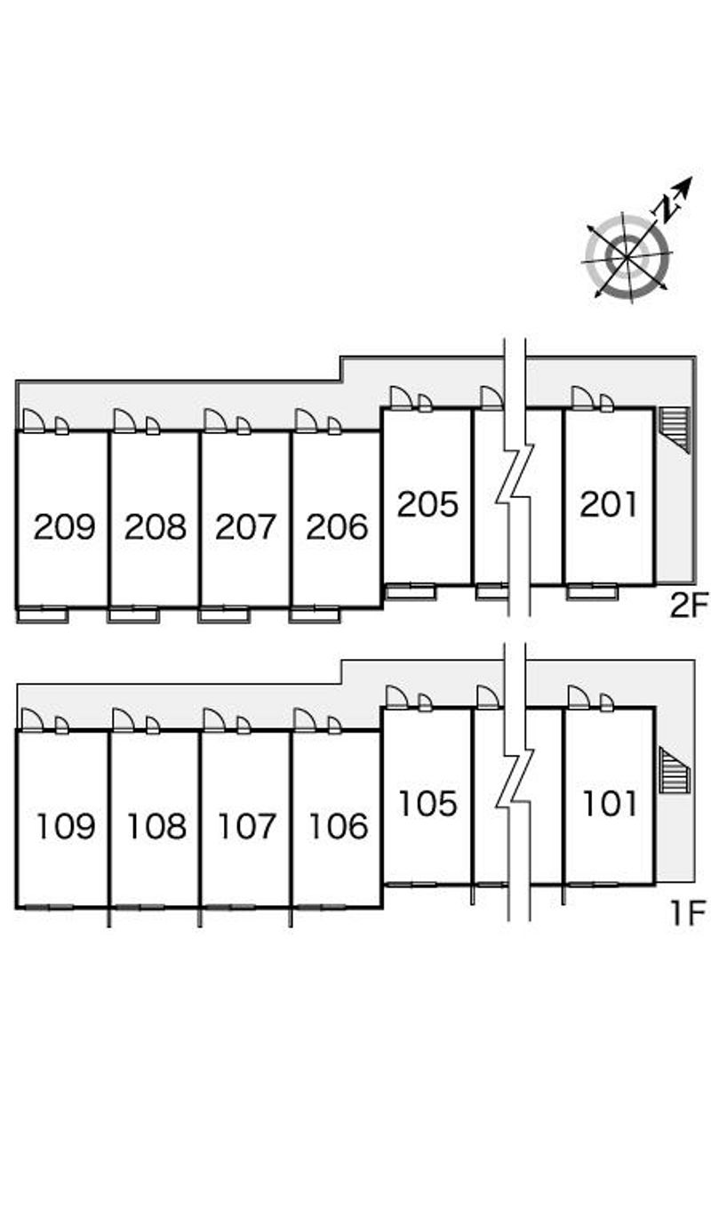 レオパレス木蓮 間取配置図