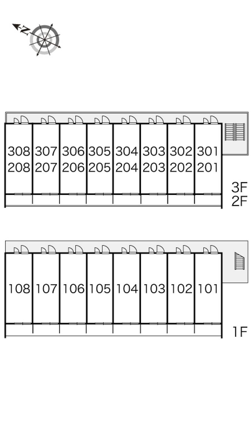 レオパレスムーブメント鶴瀬 間取配置図