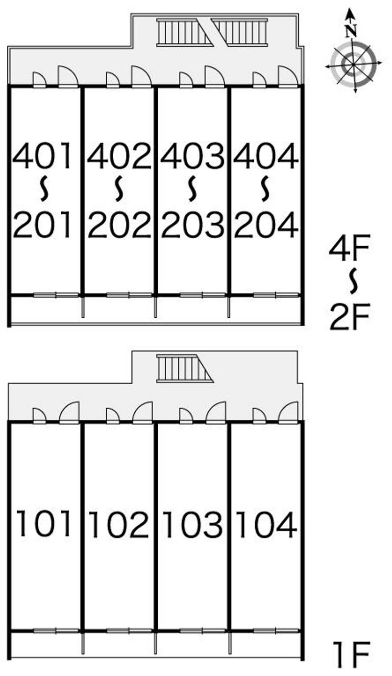 レオパレスアウローラ潮田 間取配置図
