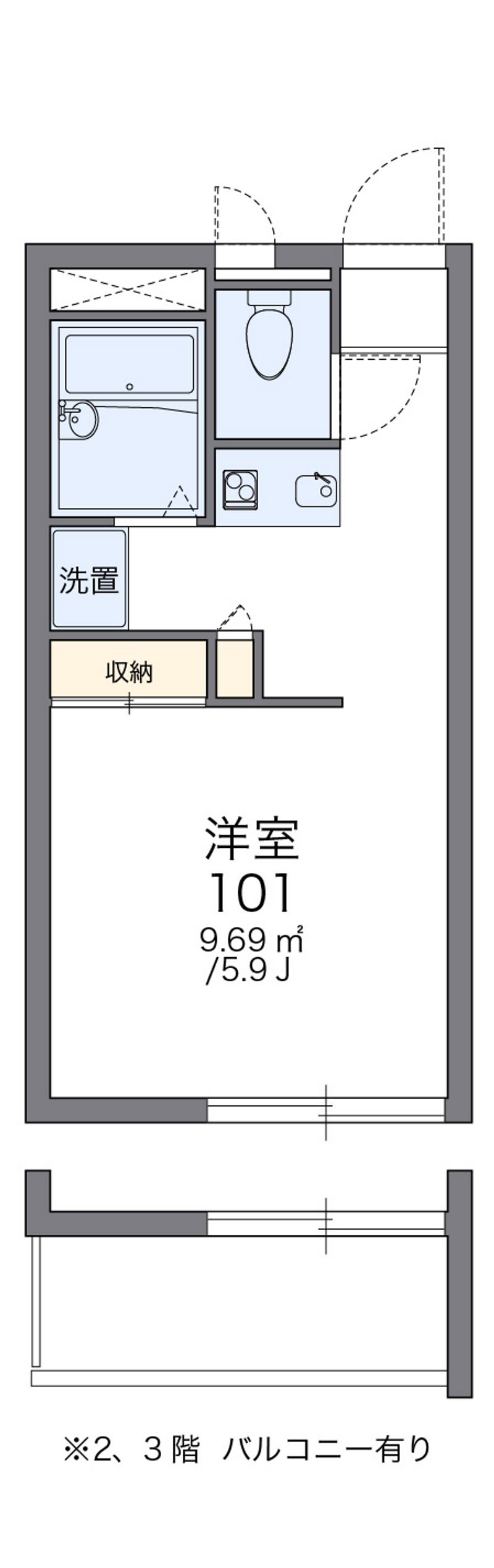 レオパレスミウラ 間取図