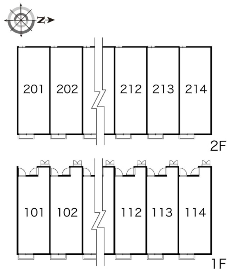レオパレスグランドールⅡ 間取配置図