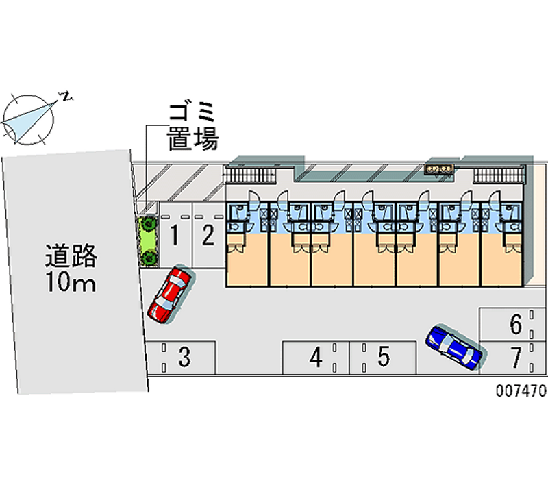 レオパレスシャルム 月極駐車場