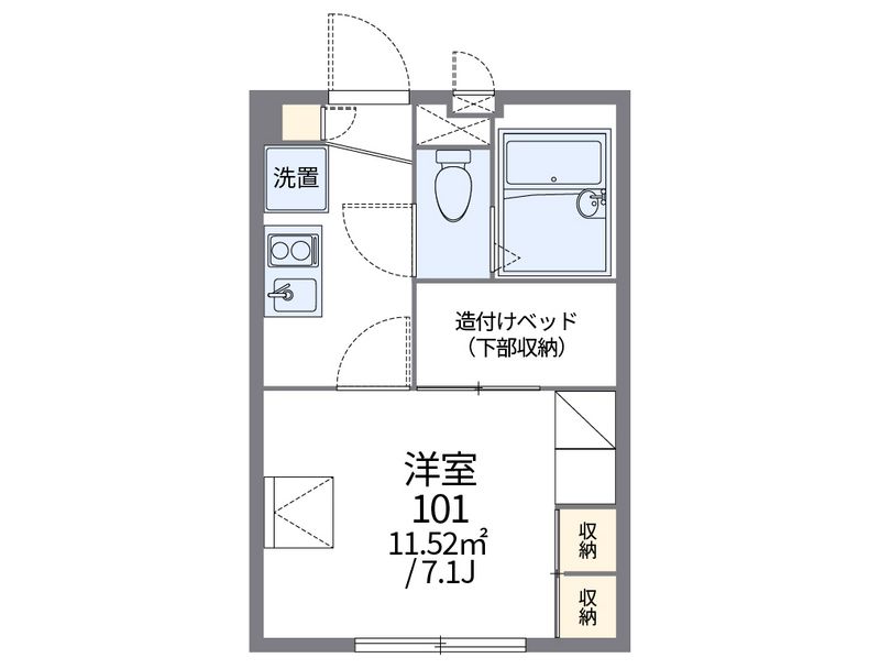 レオパレスメルベーユＴＭ 間取図