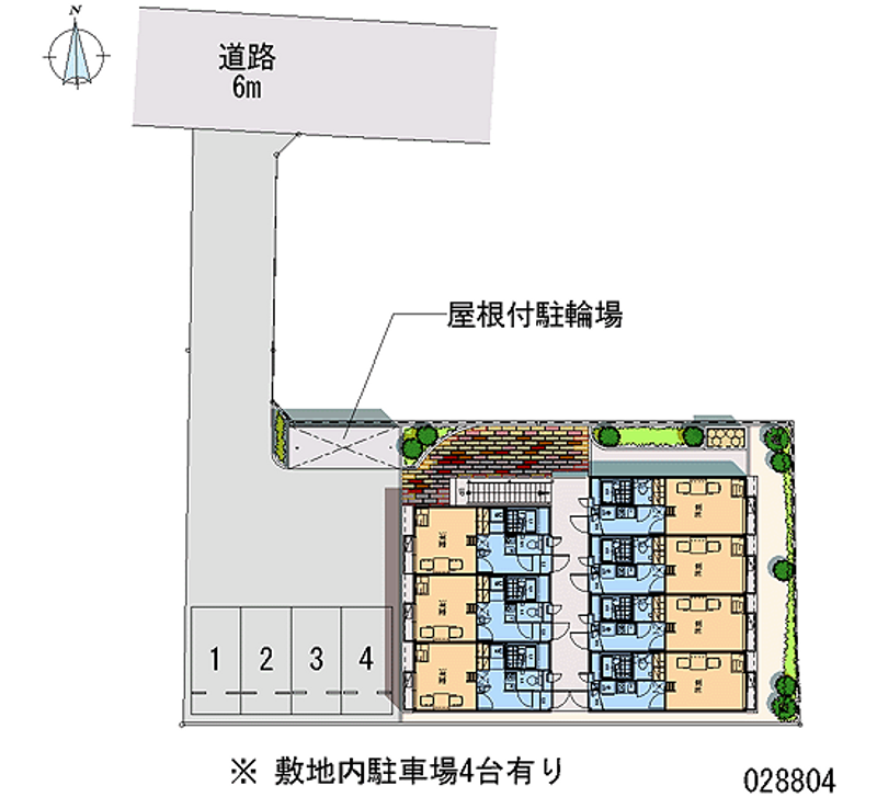 レオパレスパークサイド南熊本Ⅱ 区画図