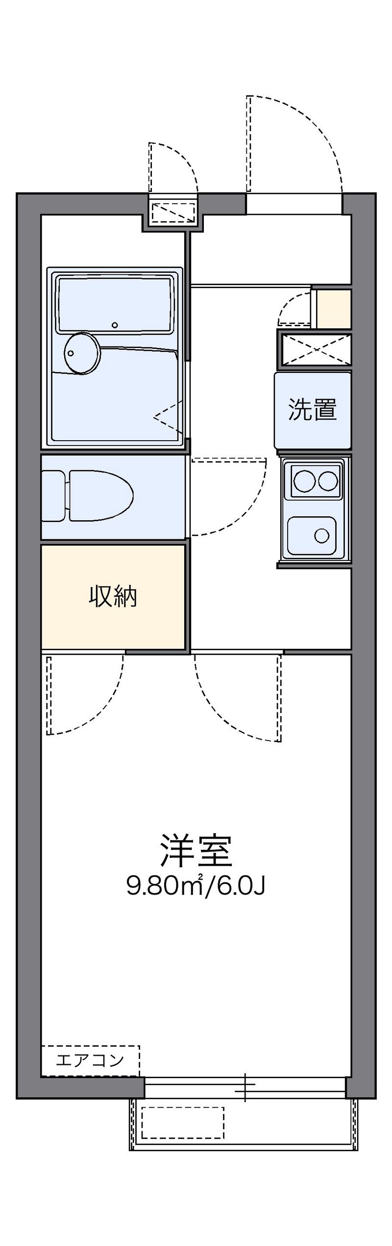 レオパレスルミエール四谷上町 間取図