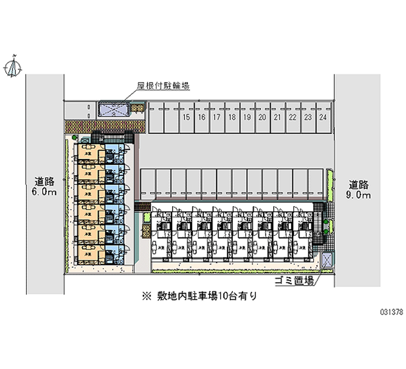 レオパレスルーナシティ北山寺Ｂ 月極駐車場