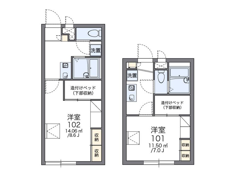 レオパレス三田ウチダ２号館 間取図
