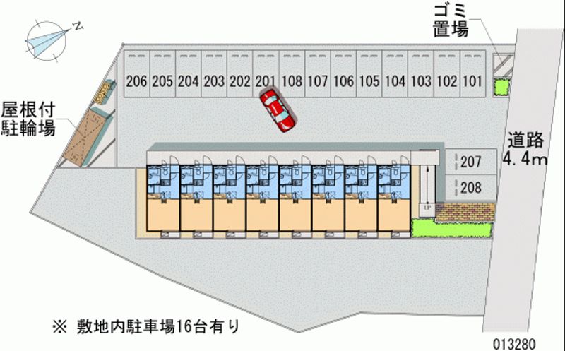 レオパレス実里 月極駐車場