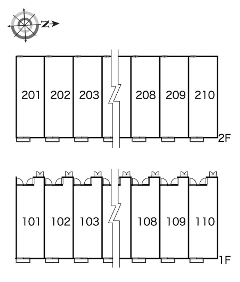 レオパレスゴールド仲座 間取り配置図